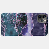 *~* Abstracte Agate Glitter Ocean Waves Case-Mate iPhone Case (Achterkant (horizontaal))