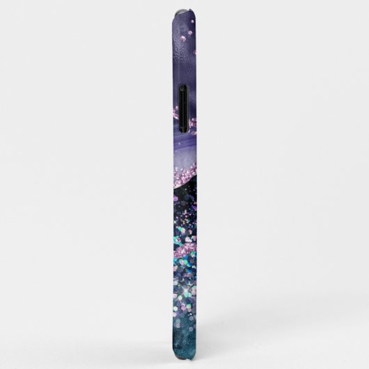 *~* Abstracte Agate Glitter Ocean Waves Case-Mate iPhone Case (Achterkant/rechts)