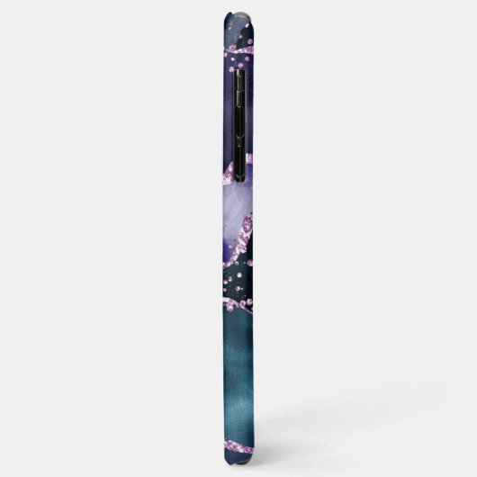 *~* Abstracte Agate Glitter Ocean Waves Case-Mate iPhone Case (Achterkant/links)