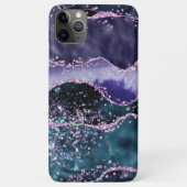 *~* Abstracte Agate Glitter Ocean Waves Case-Mate iPhone Case (Achterkant)