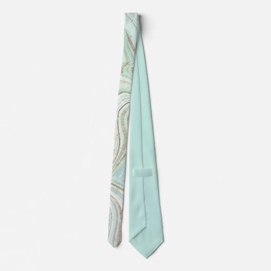 Abstracte Agate Mint. ID827 Stropdas (Achterkant)