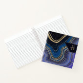 Abstracte Agate Monogram Midnight ID827 Notitieboek (Binnen)