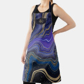 Abstracte Agate Monogram Midnight ID827 Schort (Insitu)