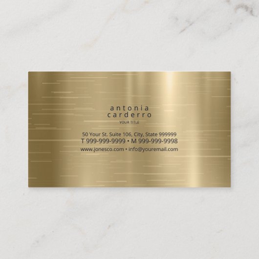 Abstracte Agate Monogram Midnight ID827 Visitekaartje (Achterkant)