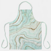 Abstracte Agate Monogram Mint ID827 Schort (Voorkant)