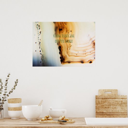 Abstracte Agate Patronen Poster (Keuken)