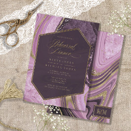 Abstracte Agate Rehearsal Dinner Mauve ID827