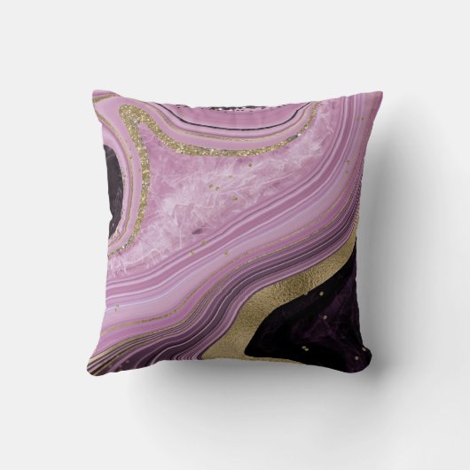 Abstracte Agate V1 Mauve ID827 Kussen (Achterkant)