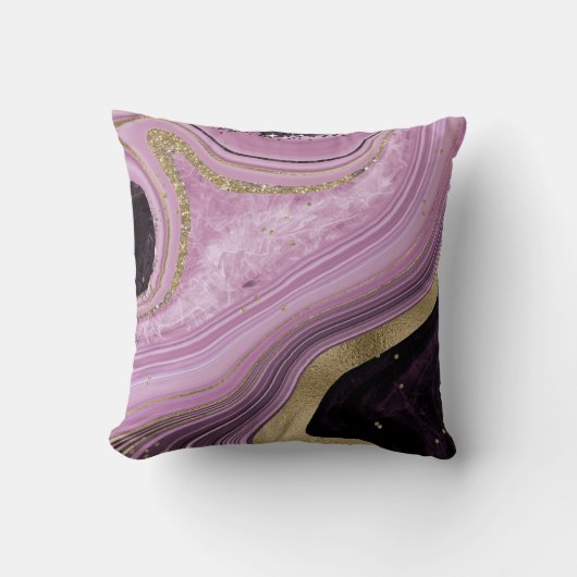 Abstracte Agate V1 Mauve ID827 Kussen (Voorkant)