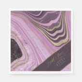 Abstracte Agate Vrijgezellenfeest Mauve ID827 Servet (Voorkant)
