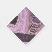 Abstracte Agate Vrijgezellenfeest Mauve ID827 Servet (Hoek)