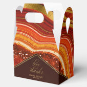 Abstracte Agate Wedding Bedankt Hot Sinaasappel ID Bedankdoosjes (Geopend)