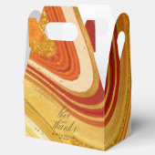 Abstracte Agate Wedding Bedankt Hot Sinaasappel ID Bedankdoosjes (Geopend)