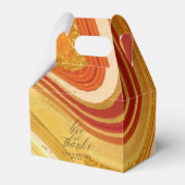 Abstracte Agate Wedding Bedankt Hot Sinaasappel ID Bedankdoosjes (Voorkant Zijde)