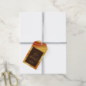 Abstracte Agate Wedding Bedankt Hot Sinaasappel ID Cadeaulabel (Met Touw)