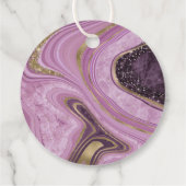 Abstracte Agate Wedding Bedankt Mauve ID827 Bedankjes Labels (Achterkant)