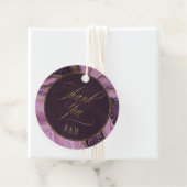 Abstracte Agate Wedding Bedankt Mauve ID827 Bedankjes Labels (In situ)