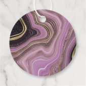Abstracte Agate Wedding Bedankt Mauve ID827 Bedankjes Labels (Achterkant)