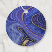 Abstracte Agate Wedding Bedankt Midnight ID827 Bedankjes Labels (Achterkant)