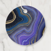 Abstracte Agate Wedding Bedankt Midnight ID827 Bedankjes Labels (Achterkant)