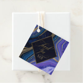 Abstracte Agate Wedding Bedankt Midnight ID827 Bedankjes Labels