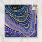 Abstracte Agate Wedding Bedankt Midnight ID827 Bedankjes Labels (Achterkant)