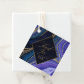 Abstracte Agate Wedding Bedankt Midnight ID827 Bedankjes Labels (In situ)