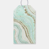 Abstracte Agate Wedding Bedankt Mint ID827 Cadeaulabel (Achterkant)
