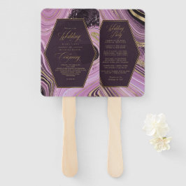 Abstracte Agate Wedding Ceremony Mauve ID827 Handwaaier