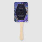 Abstracte Agate Wedding Ceremony Midnight ID827 Handwaaier (Voorkant)