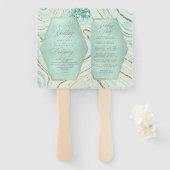 Abstracte Agate Wedding Ceremony Mint ID827 Hand F Handwaaier (Voorkant en achterkant)