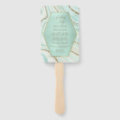 Abstracte Agate Wedding Ceremony Mint ID827 Hand F Handwaaier (Achterkant)