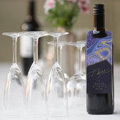 Abstracte Agate Wedding Cheers Midnight ID827 Flessenhanger