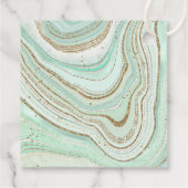 Abstracte Agate Wedding Dank u Mint ID827 Bedankjes Labels (Achterkant)