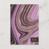 Abstracte Agate Wedding Details Mauve ID827 Informatiekaartje (Achterkant)