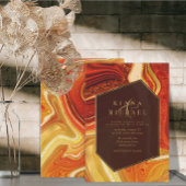 Abstracte Agate Wedding Hot Sinaasappel ID827