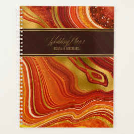 Abstracte Agate Wedding Hot Sinaasappel ID827 Planner