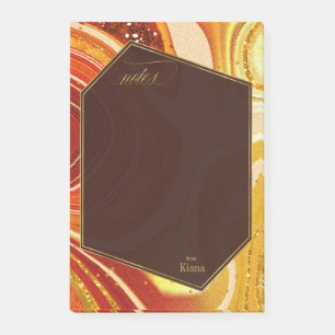 Abstracte Agate Wedding Hot Sinaasappel ID827 Post-it® Notes