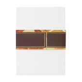 Abstracte Agate Wedding Hot Sinaasappel ID827 Uitn Uitnodigingen Wikkel (Achterkant Voorbeeld)