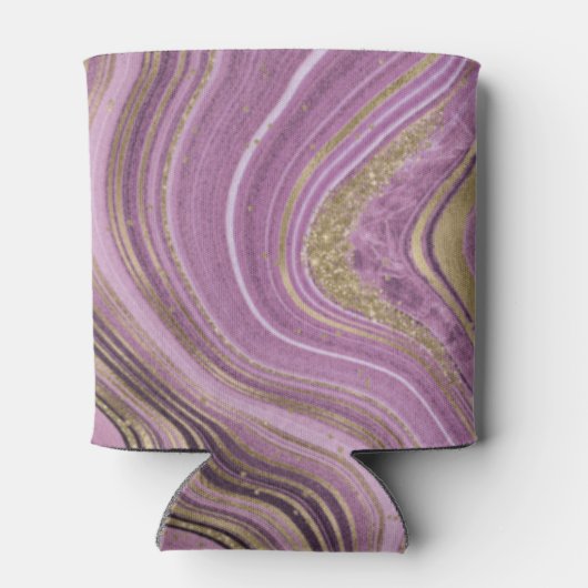 Abstracte Agate Wedding Hubby Mauve ID827 Blikjeskoeler (Achterkant)