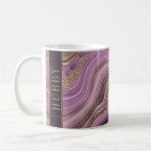 Abstracte Agate Wedding Hubby Mauve ID827 Koffiemok (Links)