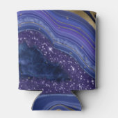 Abstracte Agate Wedding Hubby Midnight ID827 Blikjeskoeler (Achterkant)