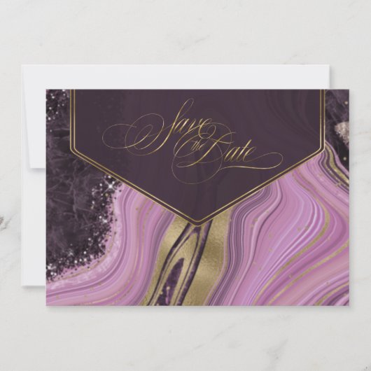 Abstracte Agate Wedding Maive ID827 Save The Date (Voorkant)