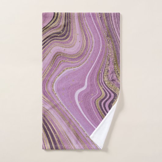 Abstracte Agate Wedding Mauve ID827 Bad Handdoek (Handdoek)