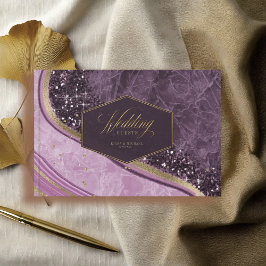 Abstracte Agate Wedding Mauve ID827 Gastenboek