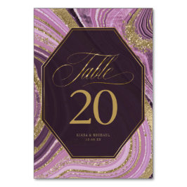 Abstracte Agate Wedding Mauve ID827 Kaart