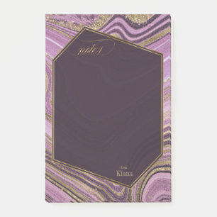 Abstracte Agate Wedding Mauve ID827 Post-it® Notes