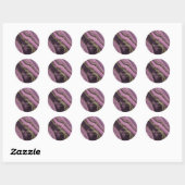 Abstracte Agate Wedding Mauve ID827 Ronde Sticker (Vel)