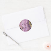 Abstracte Agate Wedding Mauve ID827 Ronde Sticker (Envelop)