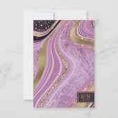 Abstracte Agate Wedding Mauve ID827 RSVP Kaartje (Achterkant)